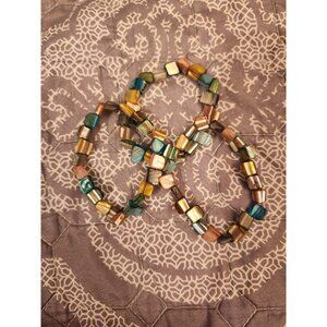 Rainbow Stone Bracelet Set